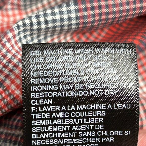 The North Face Shirt Mens XL Red Plaid Button Up Nylon Lightweight Hiking Camp - Picture 9 of 14